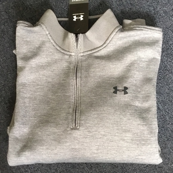 Under Armour Other - Under Armour Men's Light Gray Zip-Up Sweater